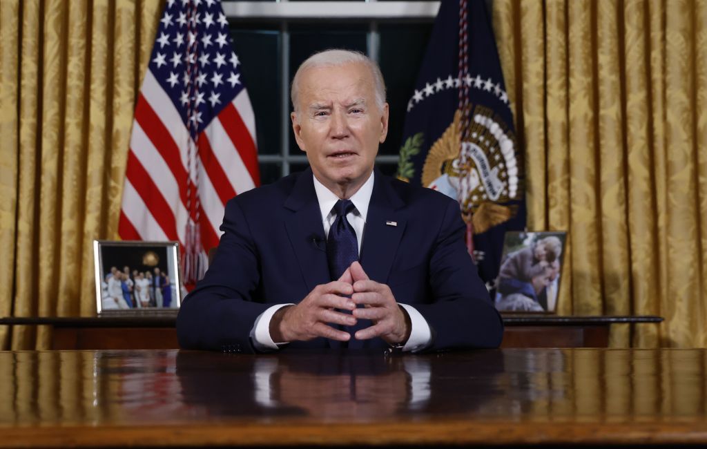 President Biden Delivers Remarks From The Oval Office On Administration's Response To Foreign Conflicts