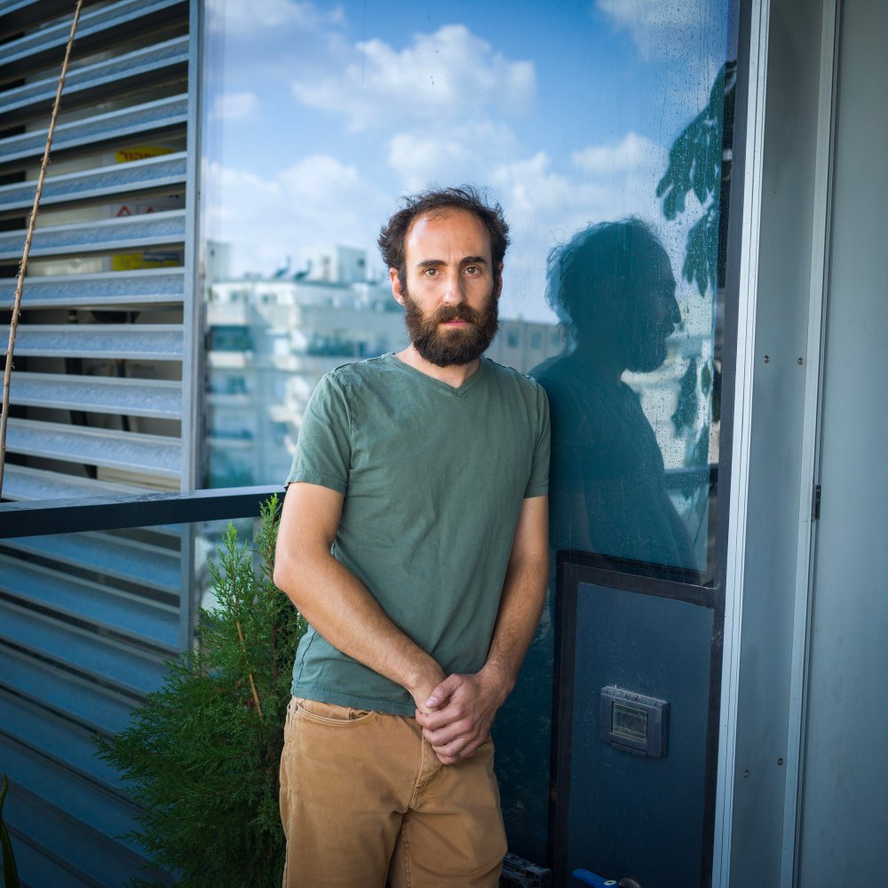 Vivian Silver's son Jonathan Zeigen in Tel Aviv on Oct. 16, 2023.