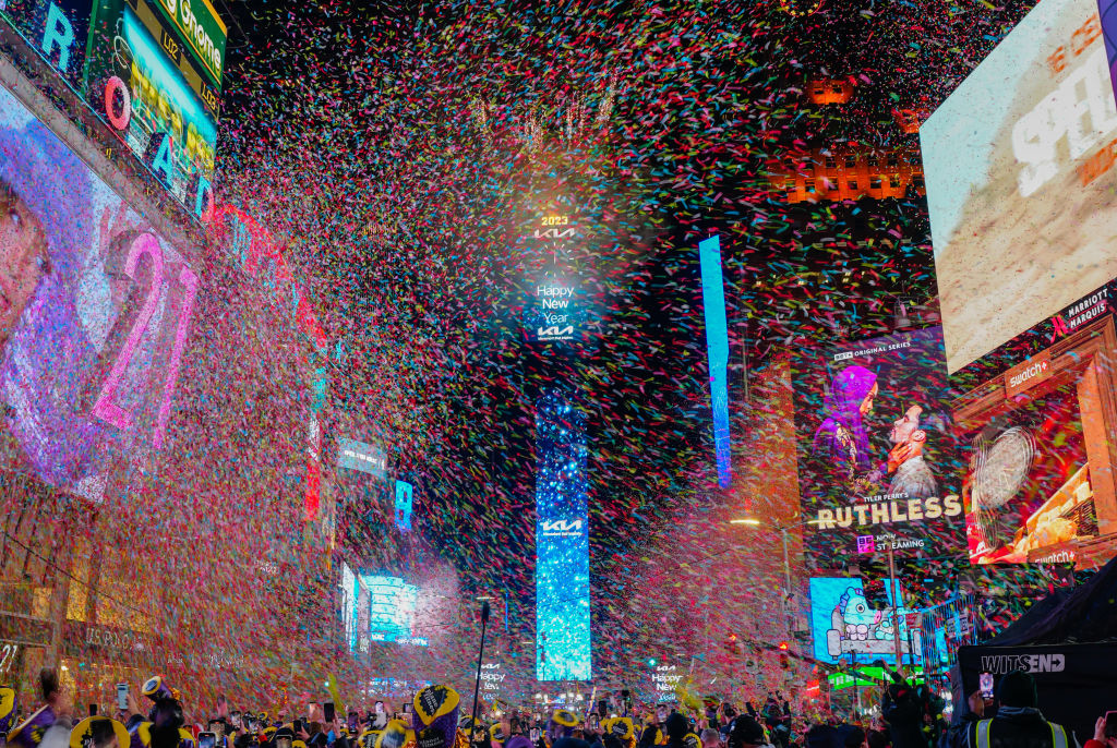 Ang pagbaba ng bola sa Times Square sa New York City