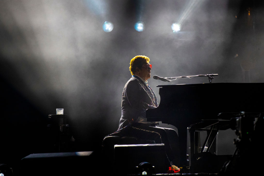 Elton John performs in concert