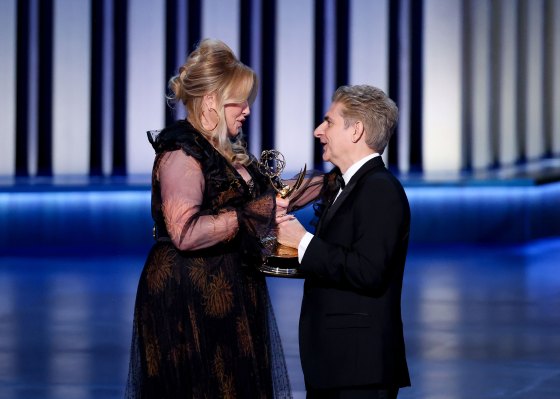 Jennifer Coolidge and Michael Imperioli at the 75th Primetime Emmy Awards.