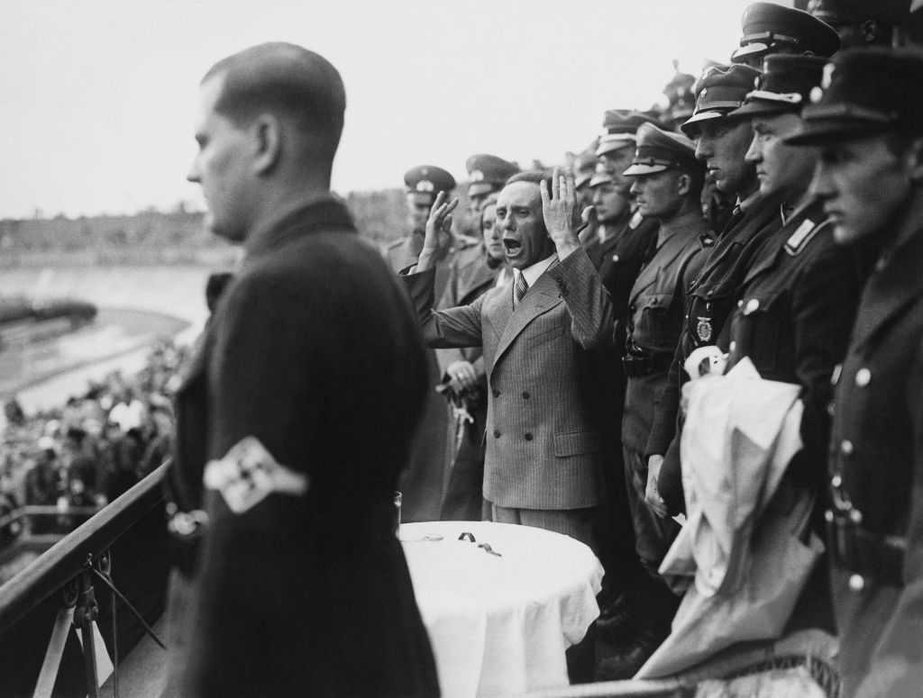 SS Guard on Parade at a Nazi Party rally in Nurmberg, late 1930s.