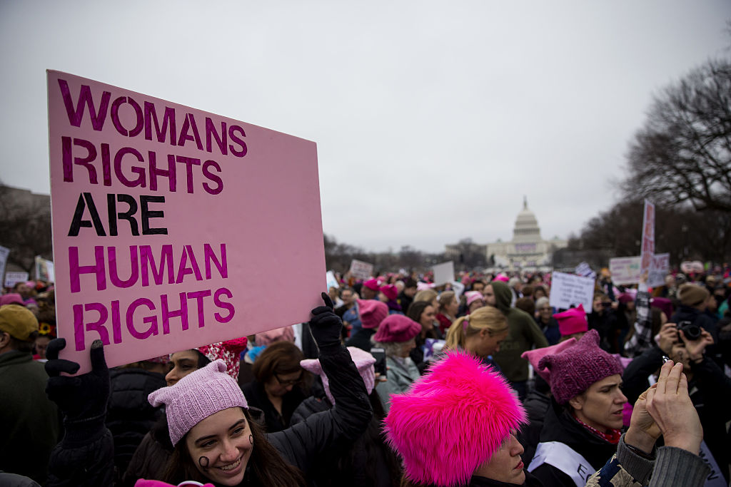 Demonstrators Take Part In The Women's March On Washington Following The Inauguration Of President Trump