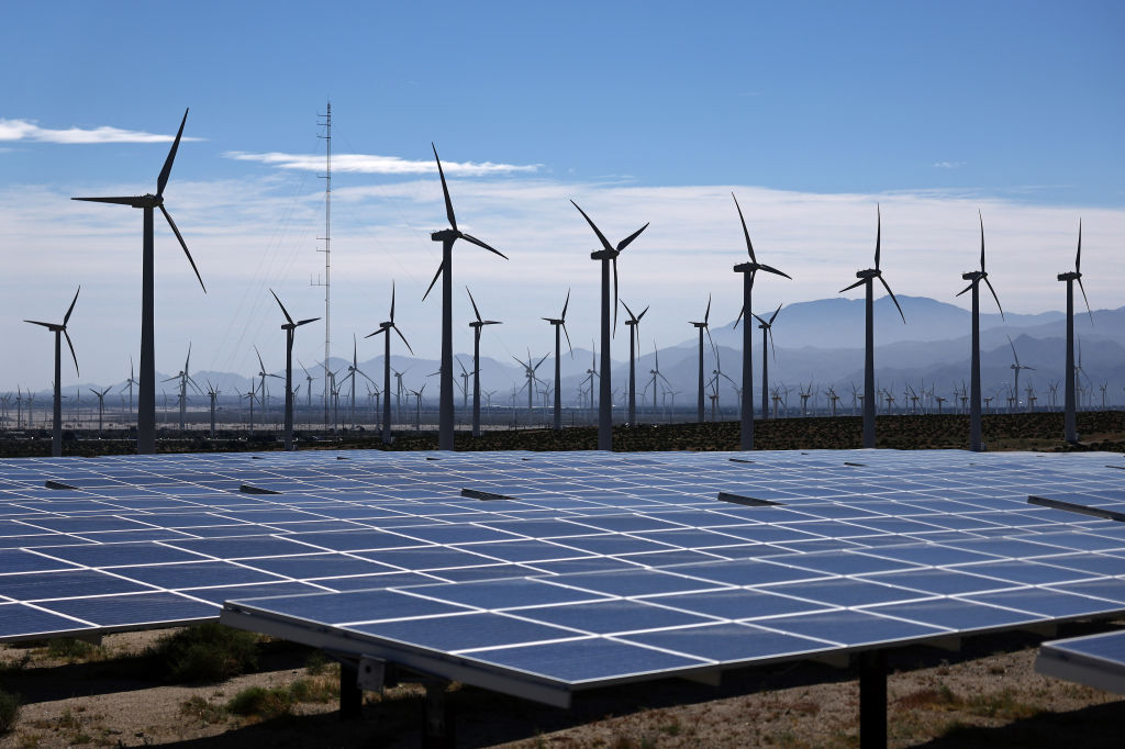 Wind Turbines In Palm Springs, California