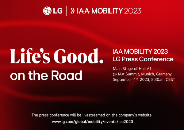 LG-Chef wird auf der IAA Mobility 2023 die Zukunftsvision des Unternehmens für die Mobilität präsentieren