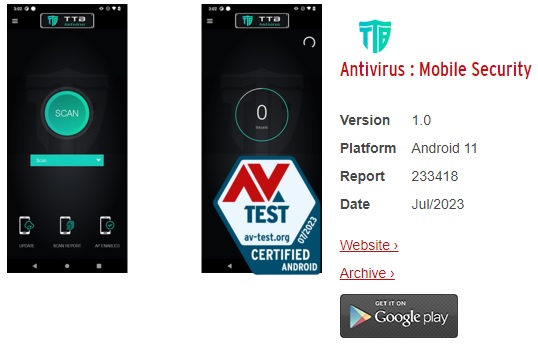 TTB Antivirus für Android: Laut AV Test als bester Antivirus für Android-Smartphones bewertet