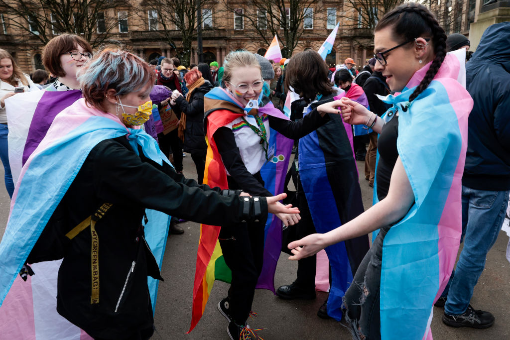 Counterprotest Of Rally Held By Anti-Trans Activist Kellie-Jay Keen