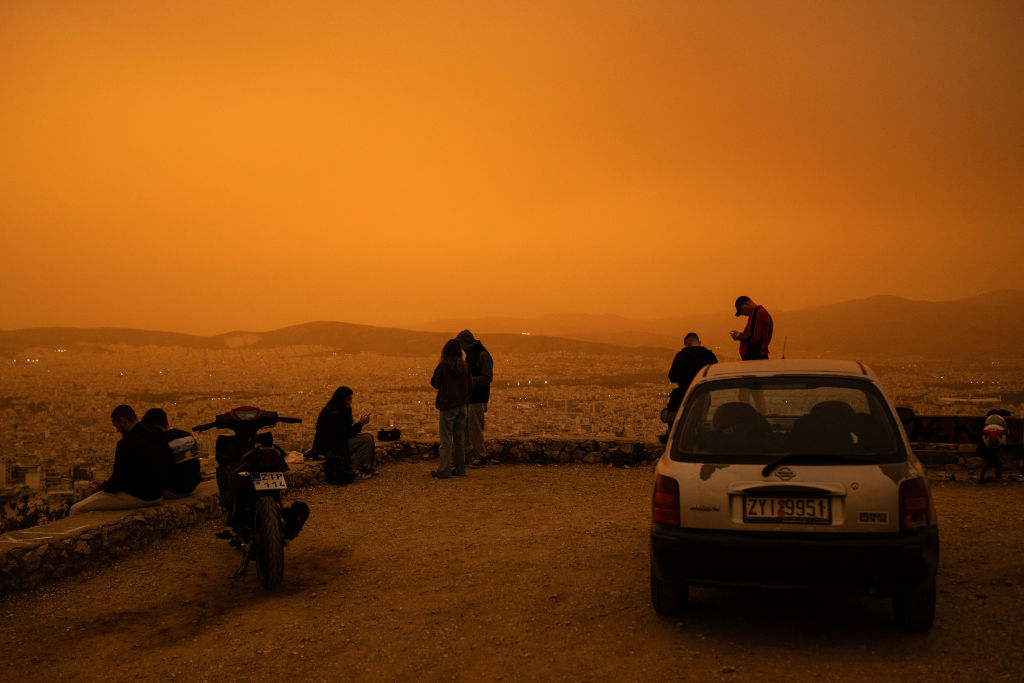 Getty Greece Car Orange