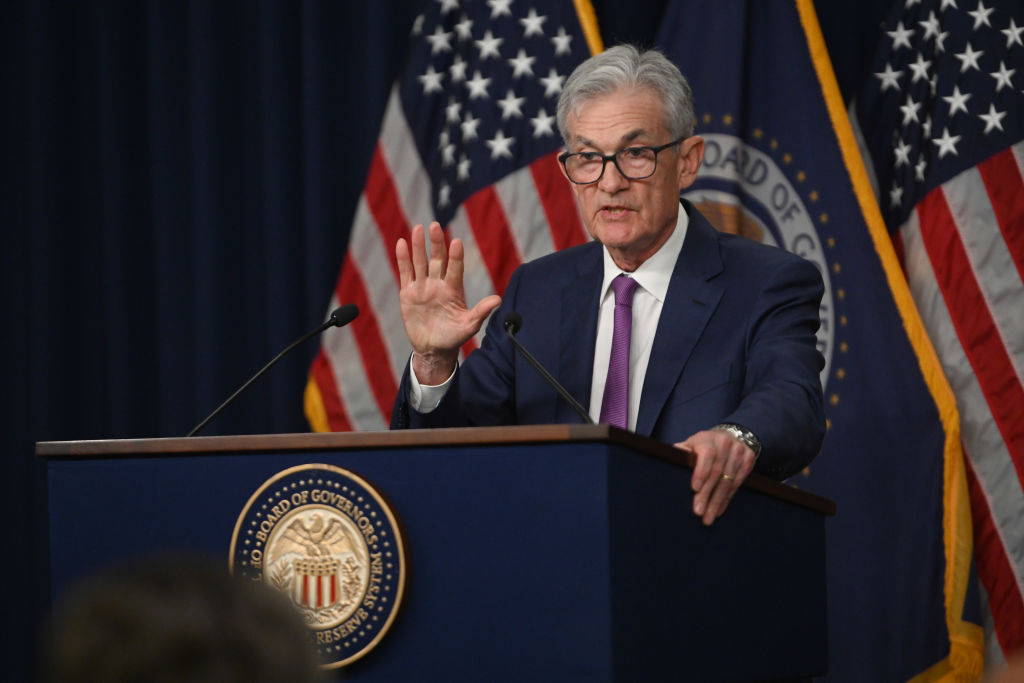 U.S. Federal Reserve Chairman Jerome Powell Holds News Conference