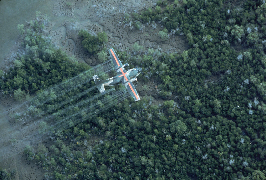 USAF UC 123K plane spraying delta area w