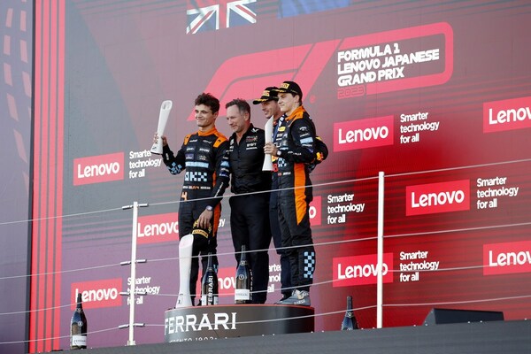 Lando Norris和Oscar Piastri今天在日本大獎賽上獲得第二名和第三名完賽