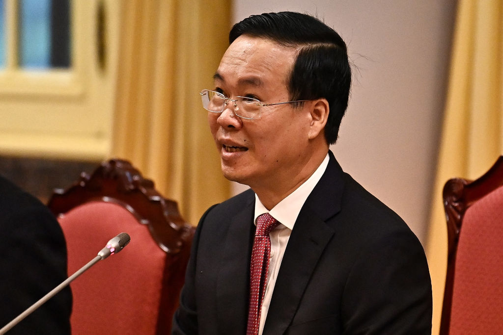 2024年1月12日,越南河內總統府的前總統陳文生
