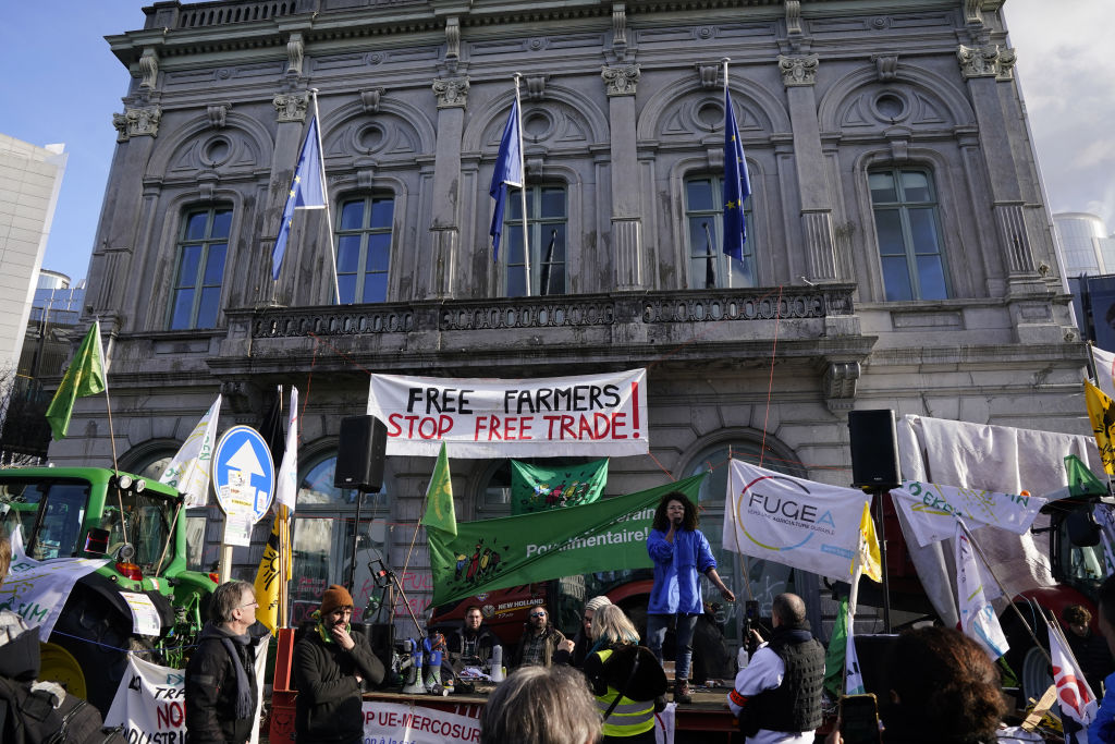 Belgian Farmers' Protest Reaches EU Buildings In Brussels