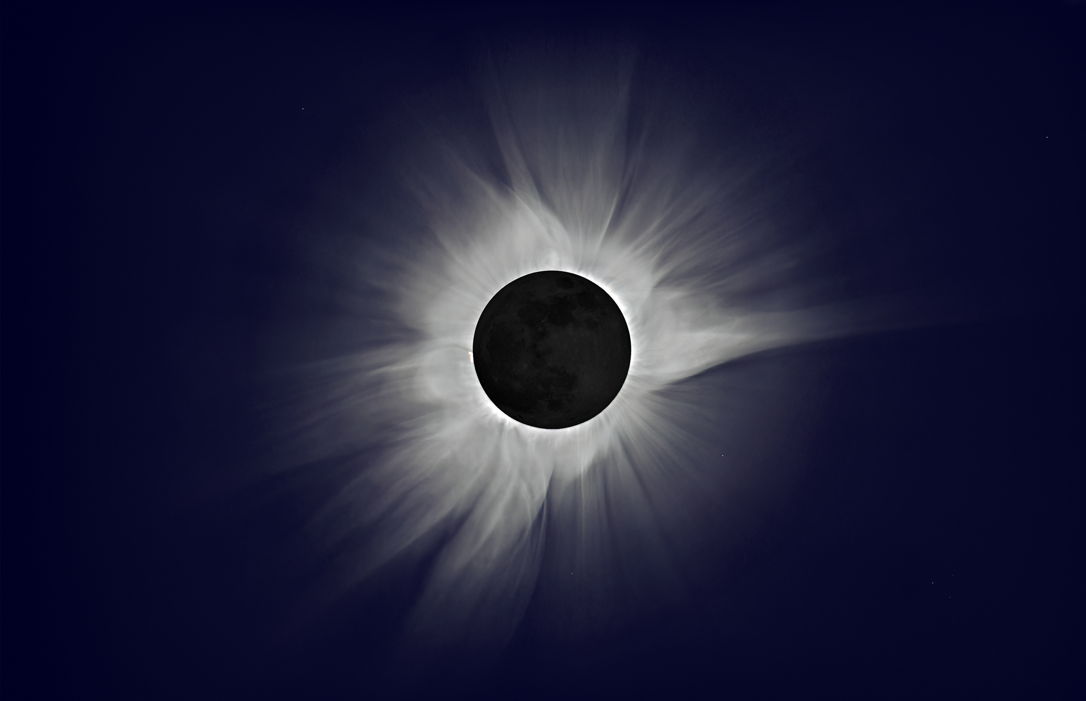 Total Solar Eclipse and Sun Corona, on March 9 2016 in Indonesia