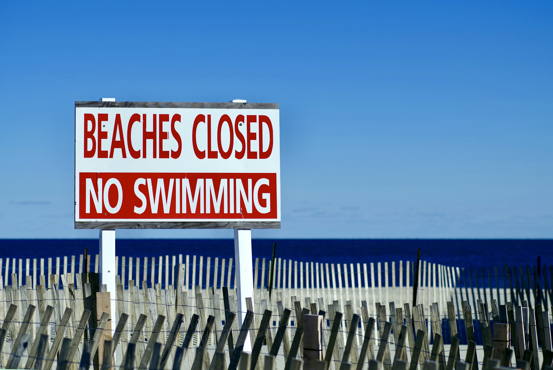 A closed beach