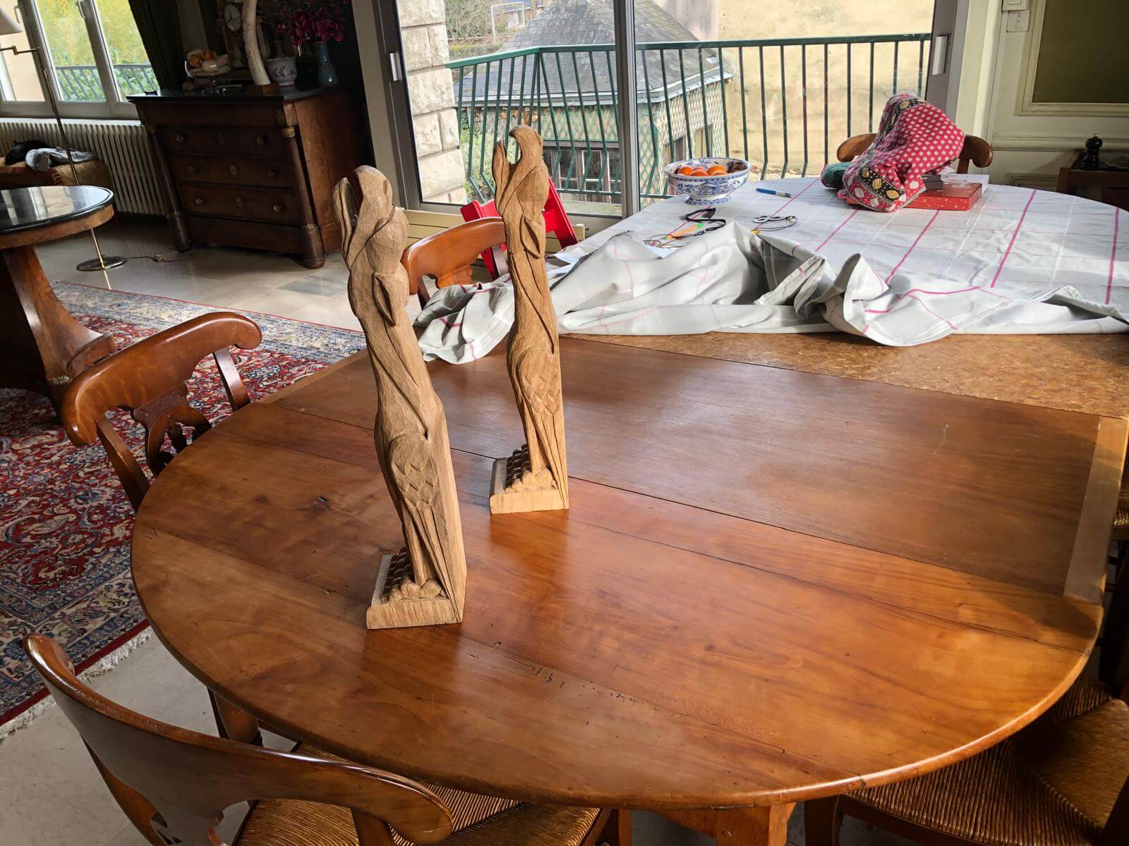 Gargouilles sculptées en chêne