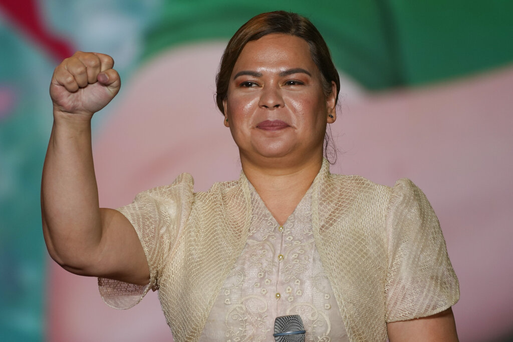 The Philippines' Vice President Sara Duterte-Carpio during her campaign in the lead-up to the 2022 national elections, where she won by a landslide