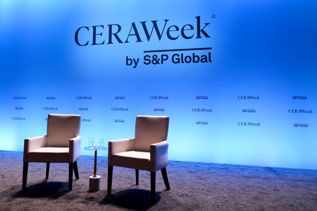 chairs behind the CERAWeek logo