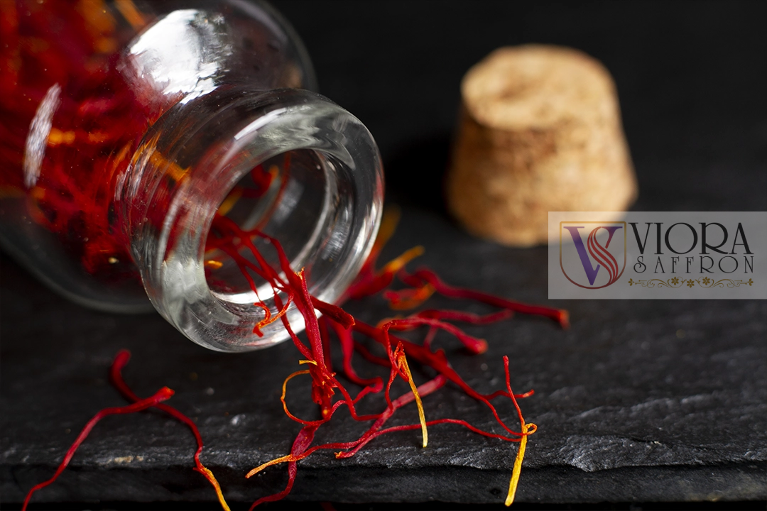 Top View of Pure Saffron Threads Elegance and Quality Top View of Pure Saffron Threads Elegance and Quality