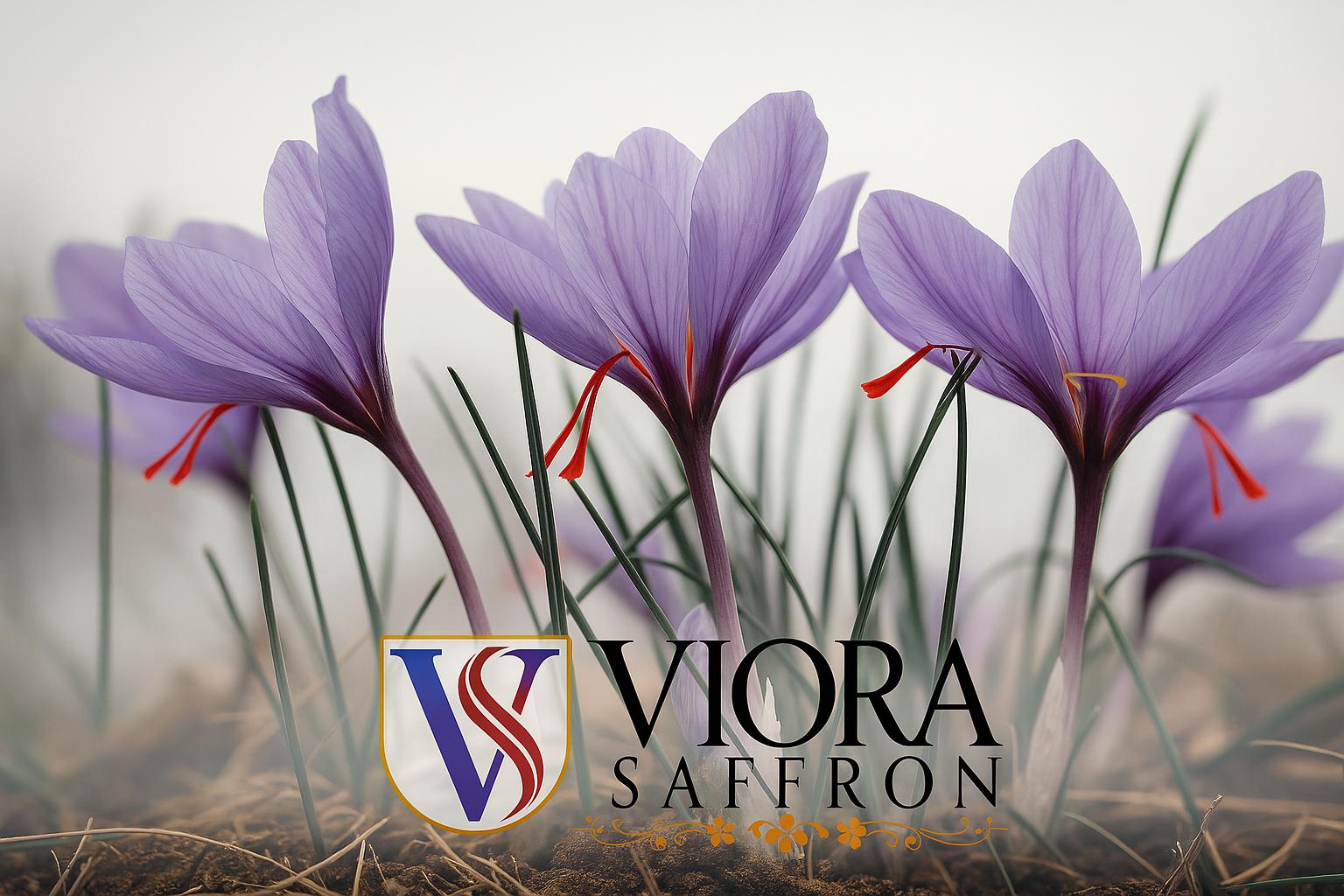 Blooming Saffron Flowers in Natural Fields Viora Saffron Essence Blooming Saffron Flowers in Natural Fields Viora Saffron Essence