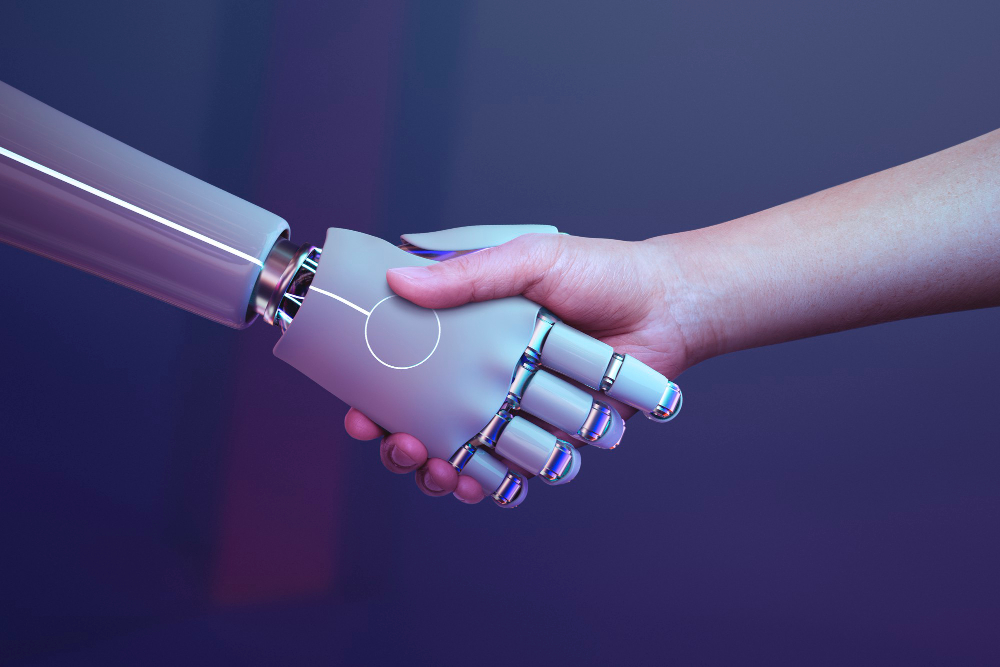 robot handshake human background futuristic digital age US Nears Record-Breaking Year for Mass Shootings