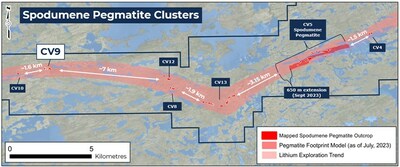 Mining 26 nirutdps 1 Patriot Makes New Discovery at the Corvette Property as it Intercepts 100 m of Spodumene-Bearing Pegmatite at CV9, Quebec, Canada