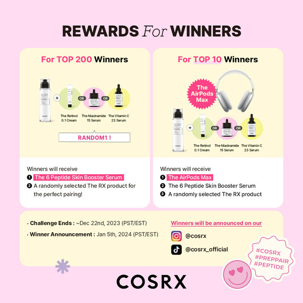 COSRX #PrePair TikTok Challenge - Award