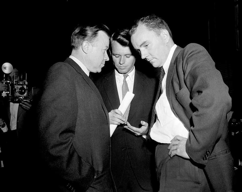 Walter Reuther with Robert Kennedy and Jack Conway