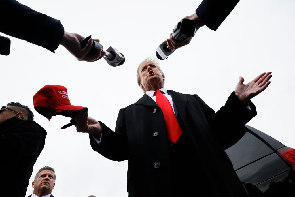 Donald Trump Hält New Hampshire Primary Night Event In Nashua, New Hampshire