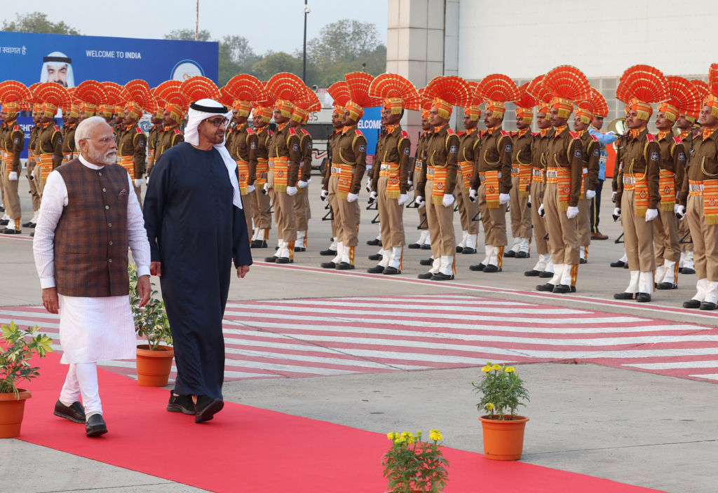 Präsident der VAE Sheikh Mohammed bin Zayed Al Nahyan in Indien