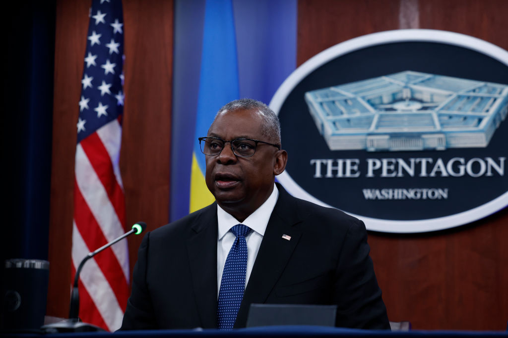 Defense Secretary Austin Delivers Remarks At Ukraine Defense Contact Group Meeting