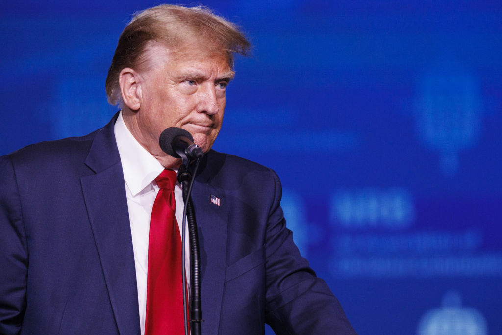 Donald Trump spricht auf dem Presidential Forum auf der NRB Convention