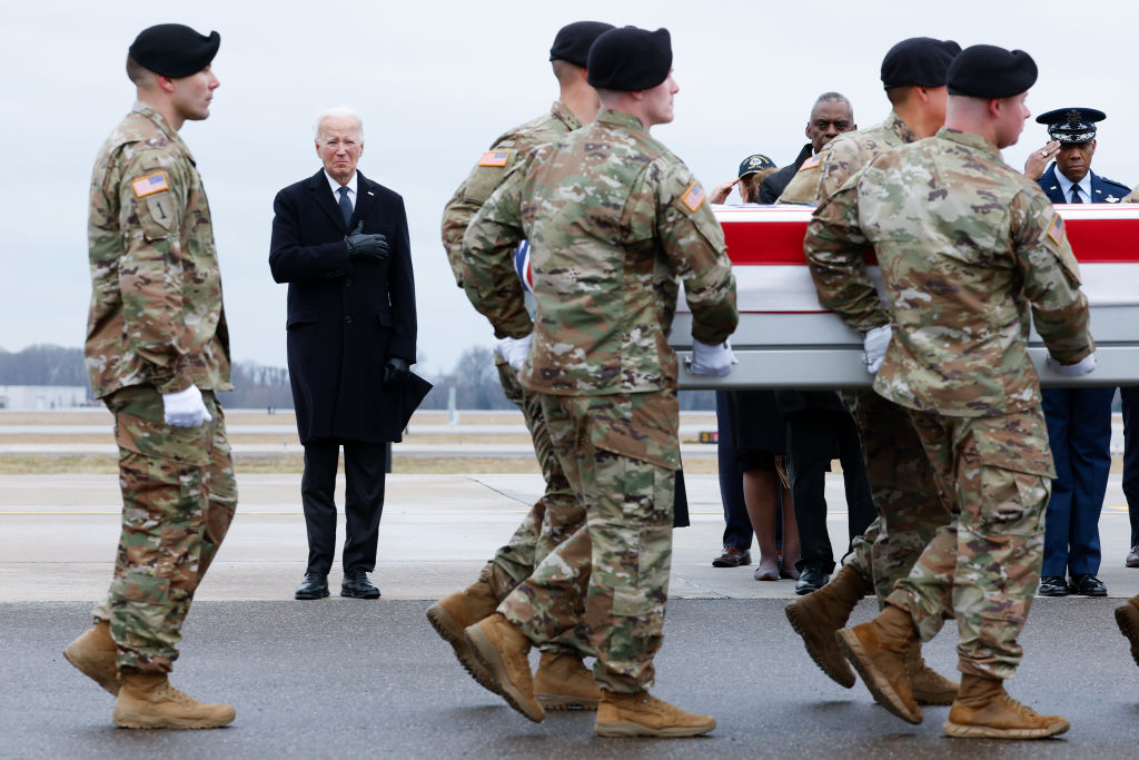 President Biden Attends Dignified Transfer For Soldiers Killed In Jordan Attack