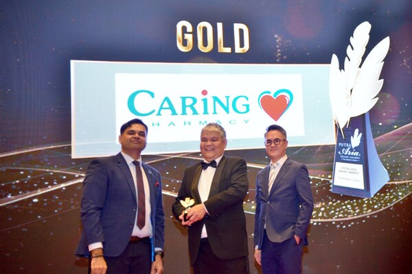 Caring 在 Putra Aria 品牌獎 2023 的零售類別中贏得金獎