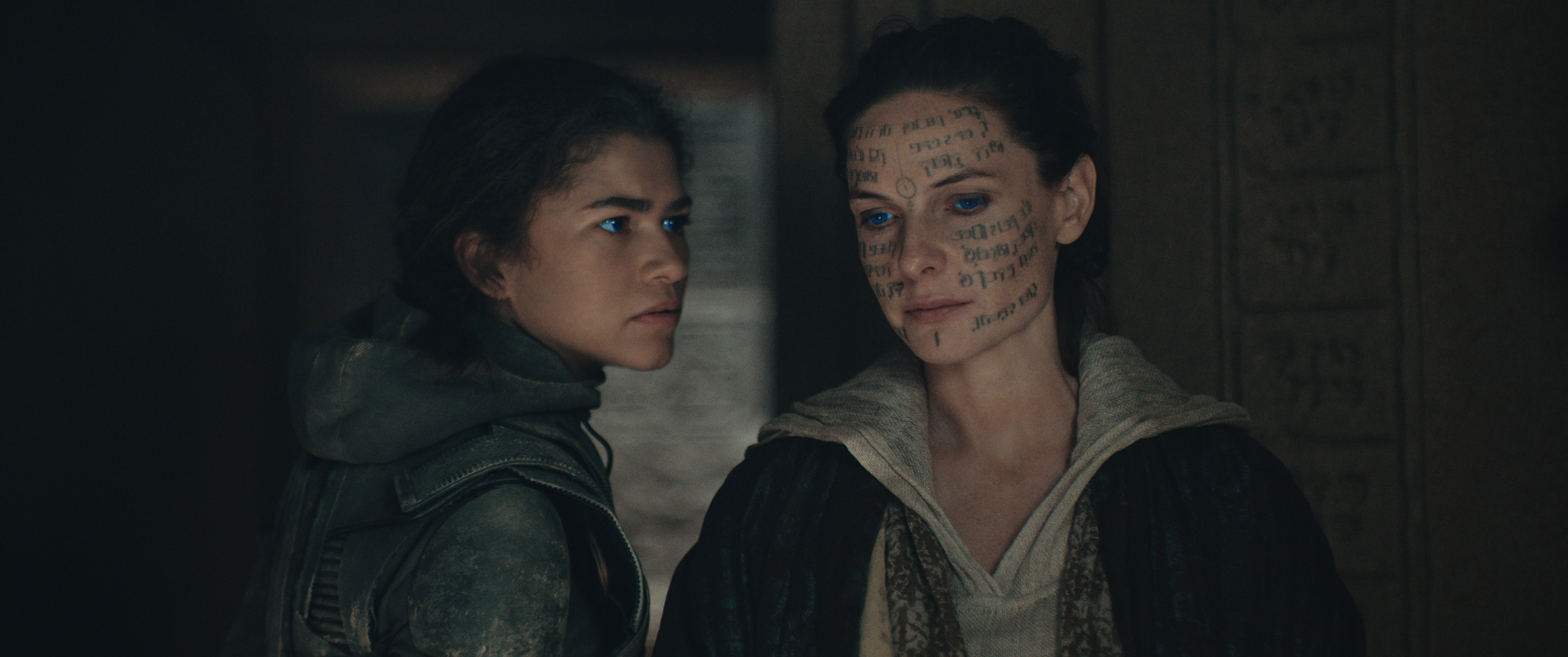 Zendaya as Chani and Rebecca Ferguson as Lady Jessica in 'Dune: Part Two'