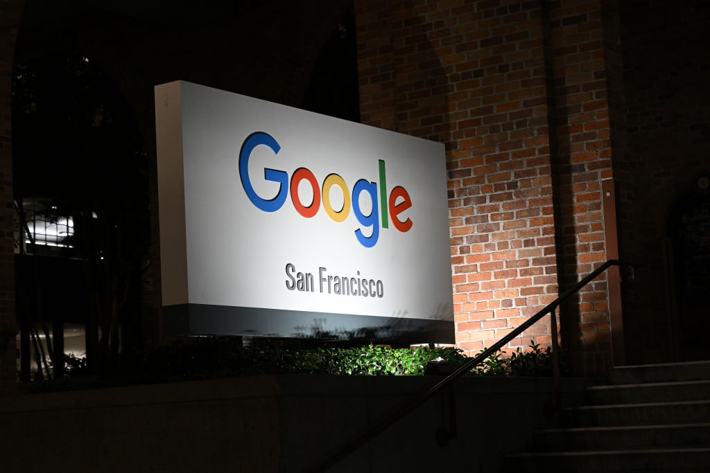 Hundreds of protestors gather outside Google's offices in San Francisco for Palestine