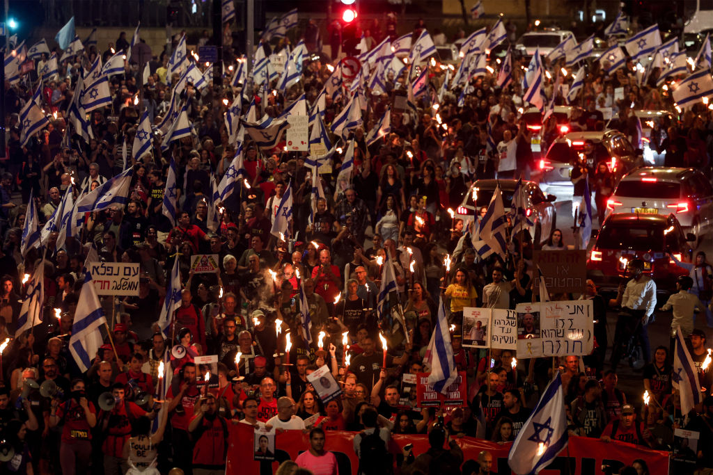 ISRAEL-PALESTINIAN-CONFLICT-PROTEST-HOSTAGES