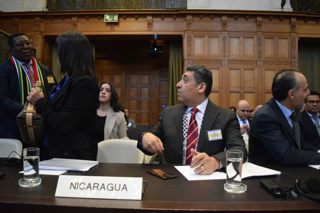 ICJ public hearings in The Hague on Nicaragua's claim that Germany for support of Israel