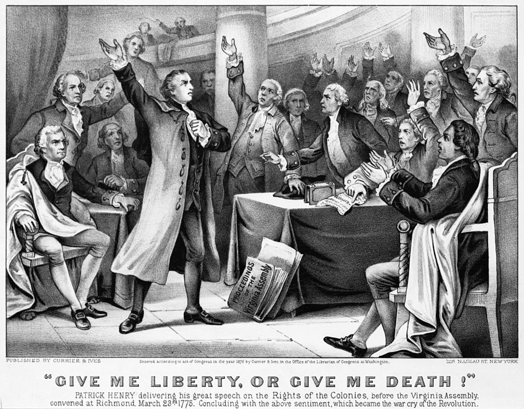 Illustration of Patrick Henry's Famous Speech