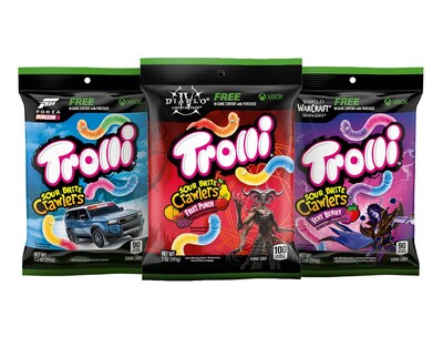 Limited-edition packs include: Trolli Sour Brite Crawlers, Trolli Very Berry, Trolli Fruit Punch worms and Trolli Gummi Pops.