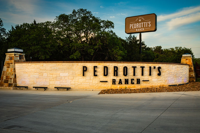 Pedrottis ranch entrance