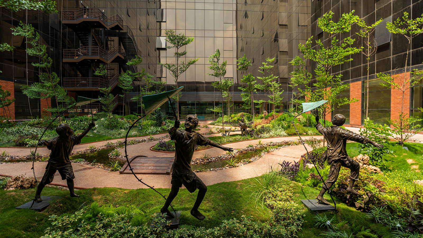 PixelCrayons Office Central Forest Courtyard PixelCrayons Office Central Forest Courtyard
