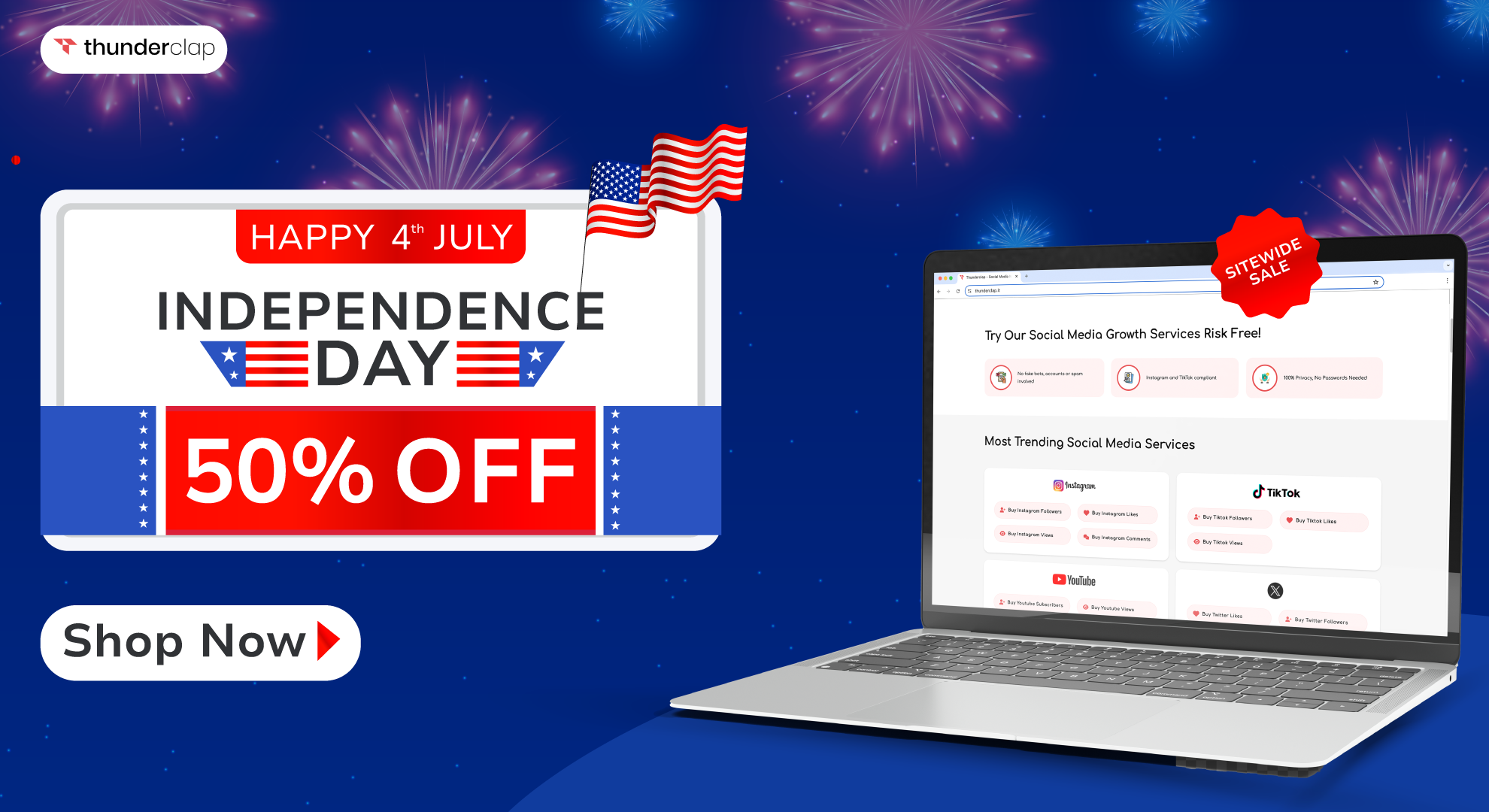 independence day sale sitewide on thunderclap it independence day sale sitewide on thunderclap it