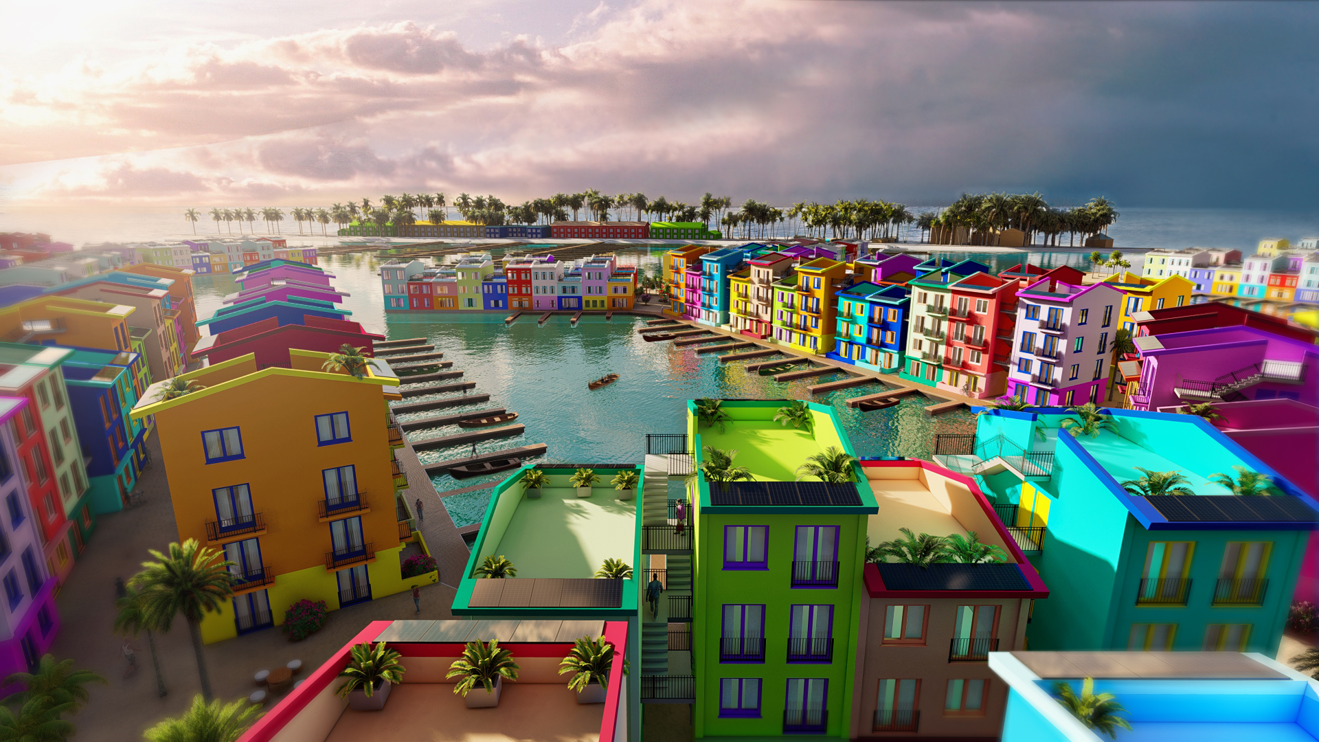 Maldives Floating City Architectural Rendering Maldives Floating City Architectural Rendering