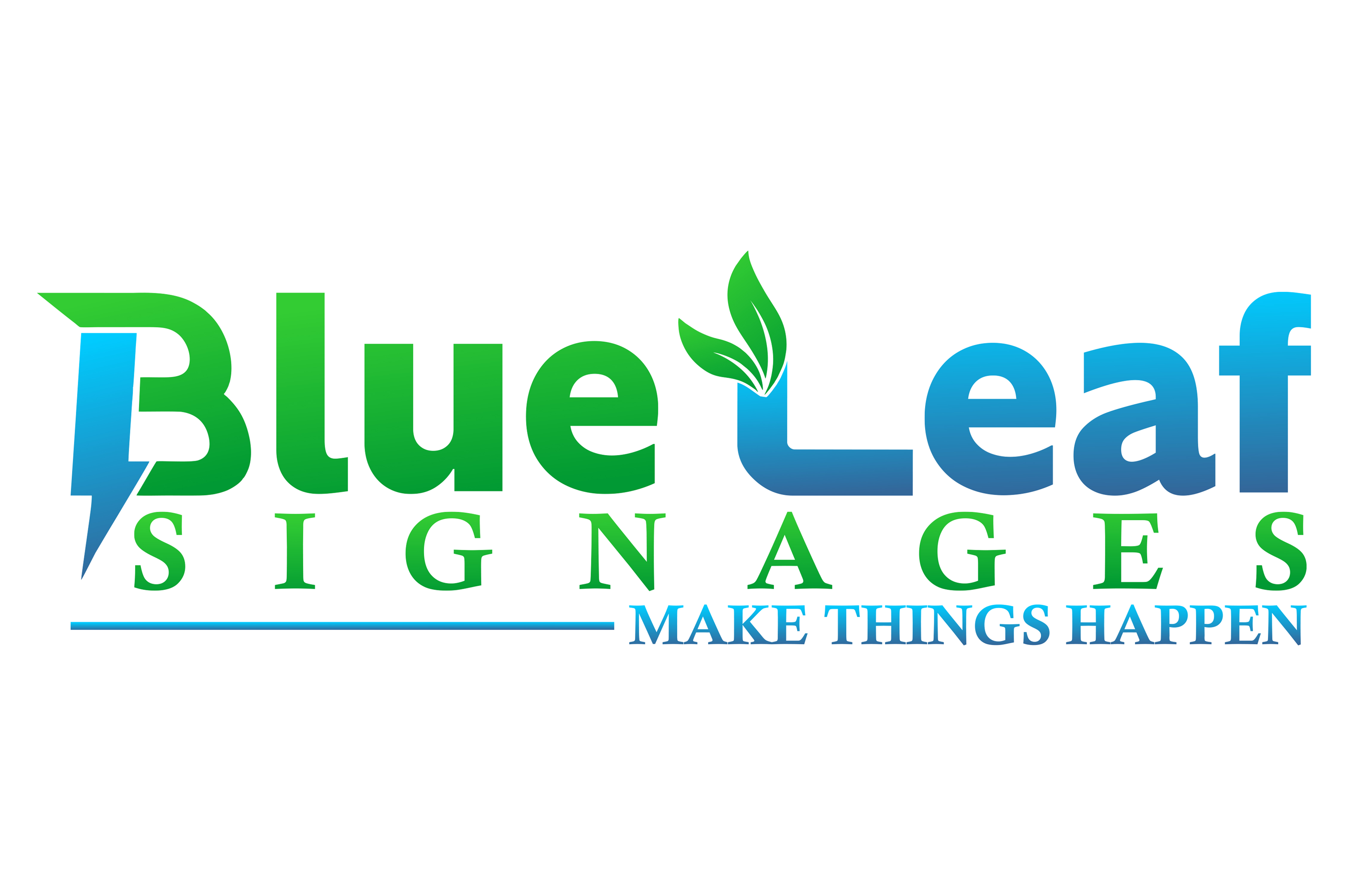 Blue Leaf Signage Blue Leaf Signage