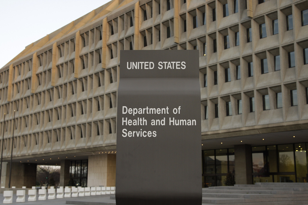 The Department of Health and Human Services building is seen in Washington, April 5, 2009.