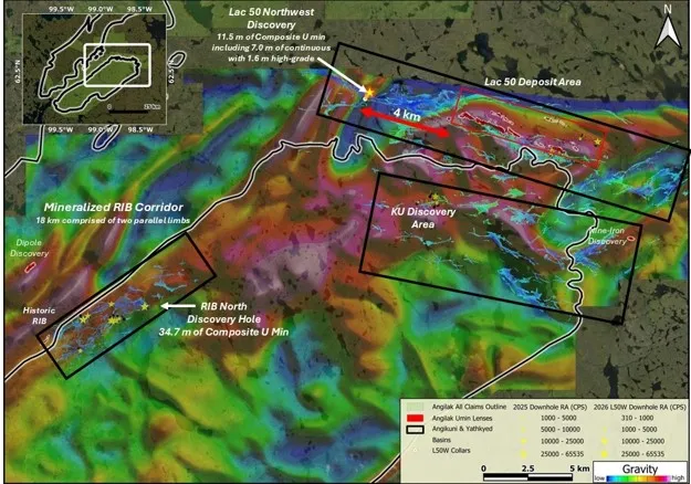 Atha Energy Makes Major New High-Grade Discovery along the Lac 50 Corridor – Intersects 11.5 m of Composite Uranium Mineralization Including 1.6 m of Near Continuous High-Grade 4 km Along Strike from Lac 50 Deposit Area
