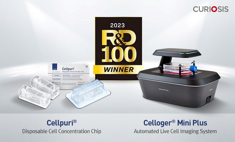 Curiosis Honored with Prestigious R&D100 Award 2023 for Celloger Mini Plus and Cellpuri Innovations