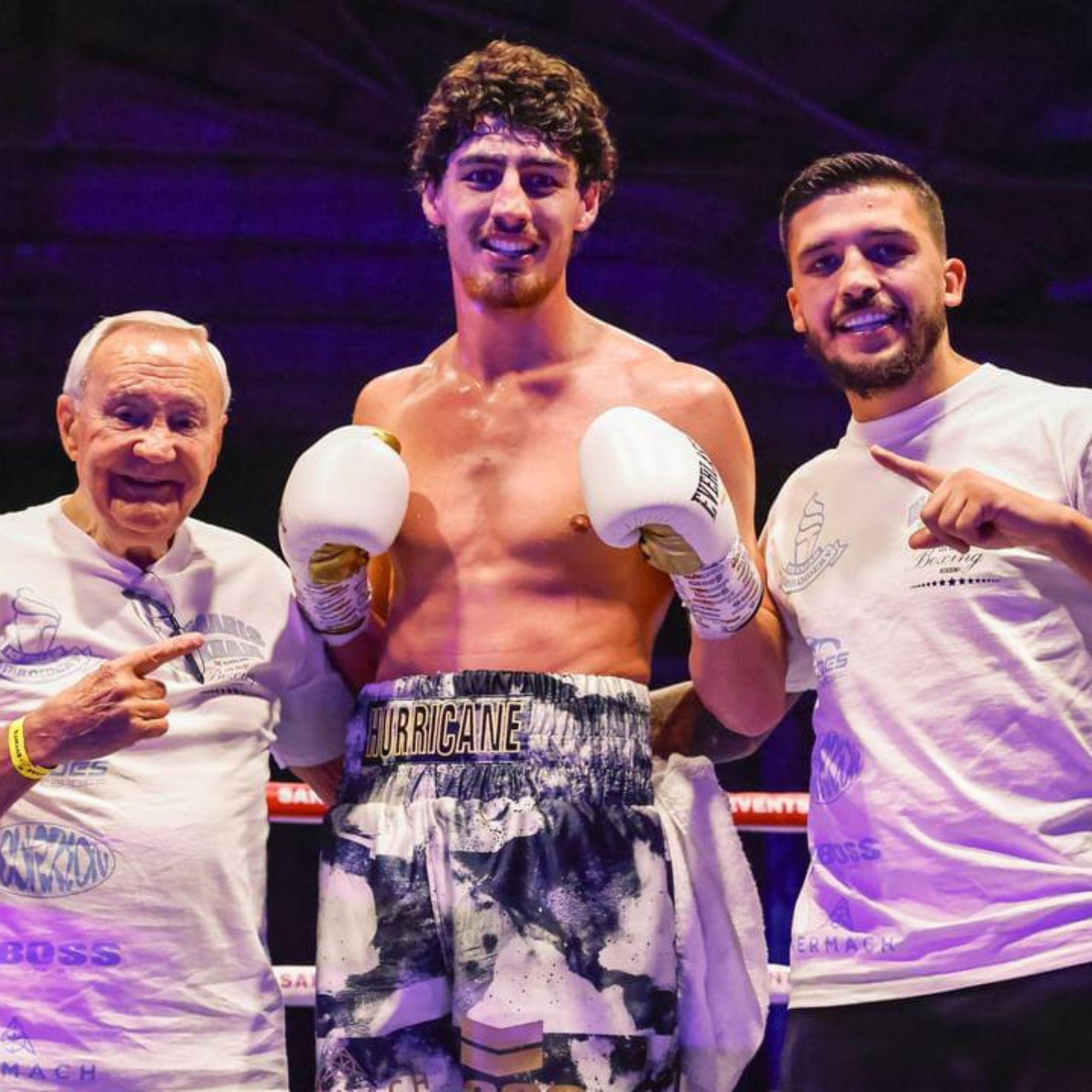 Haaris Khan with Lee Selby Cardiff Boxer