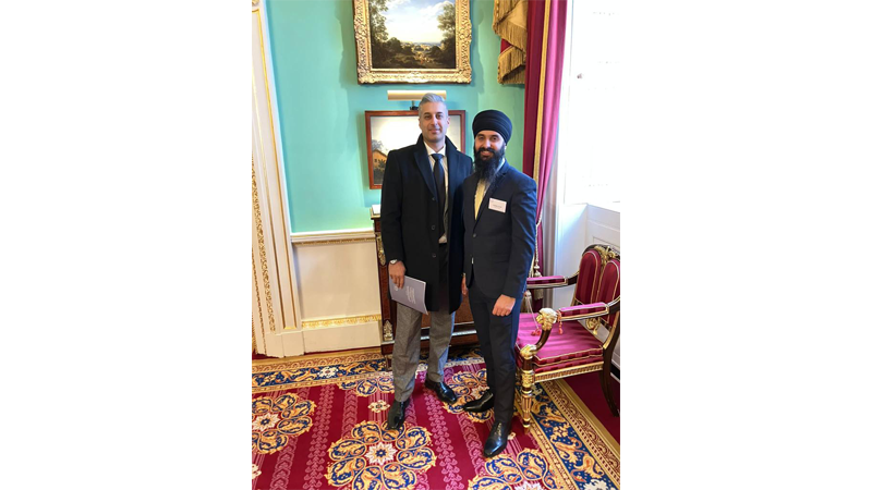 Fortel CEO Sat Nijjer Congratulates Jasdeep Singh on Receiving 5% Club Founders Pledge Award